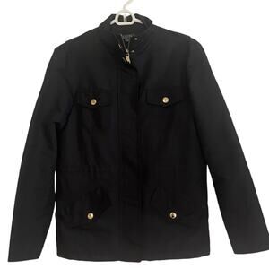 Lauren Ralph Lauren Black Utility Windbreaker Rain Jacket‎ Small